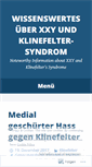 Mobile Screenshot of factsaboutklinefelter.com